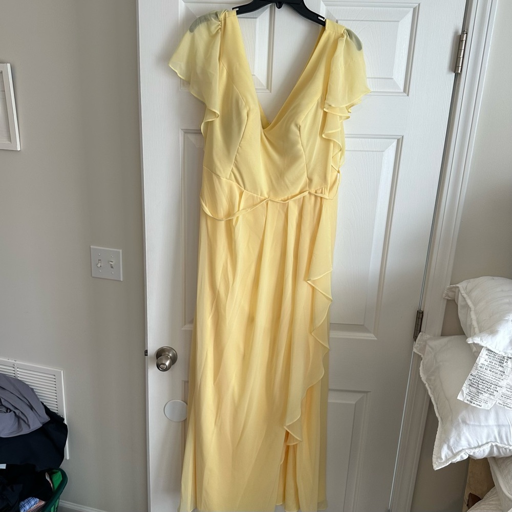 David’s Bridal Flutter Sleeve Bridesmaids Dress